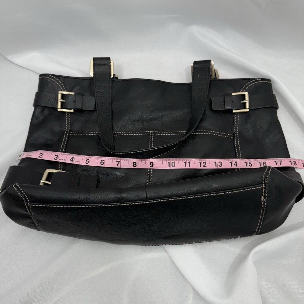 Michael Kors Large Yacht Style Large Black Leather Purse Bag Tote‎ - Picture 9 of 10
